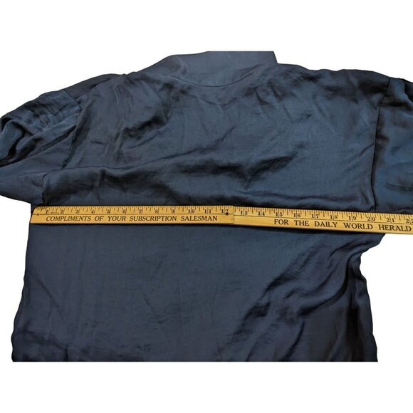 Loft sleep womens top size M navy blue button up New - Picture 7 of 7